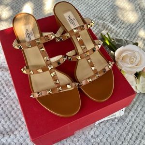 Valentino Rockstud Sandals…Valentino Rockstud Sandals Fabulous Condition. Brown